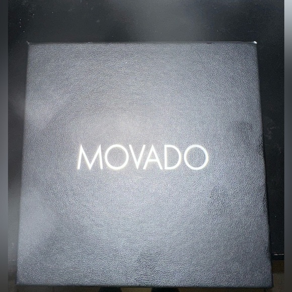 Red Movado Watch with leather band - Picture 3 of 4